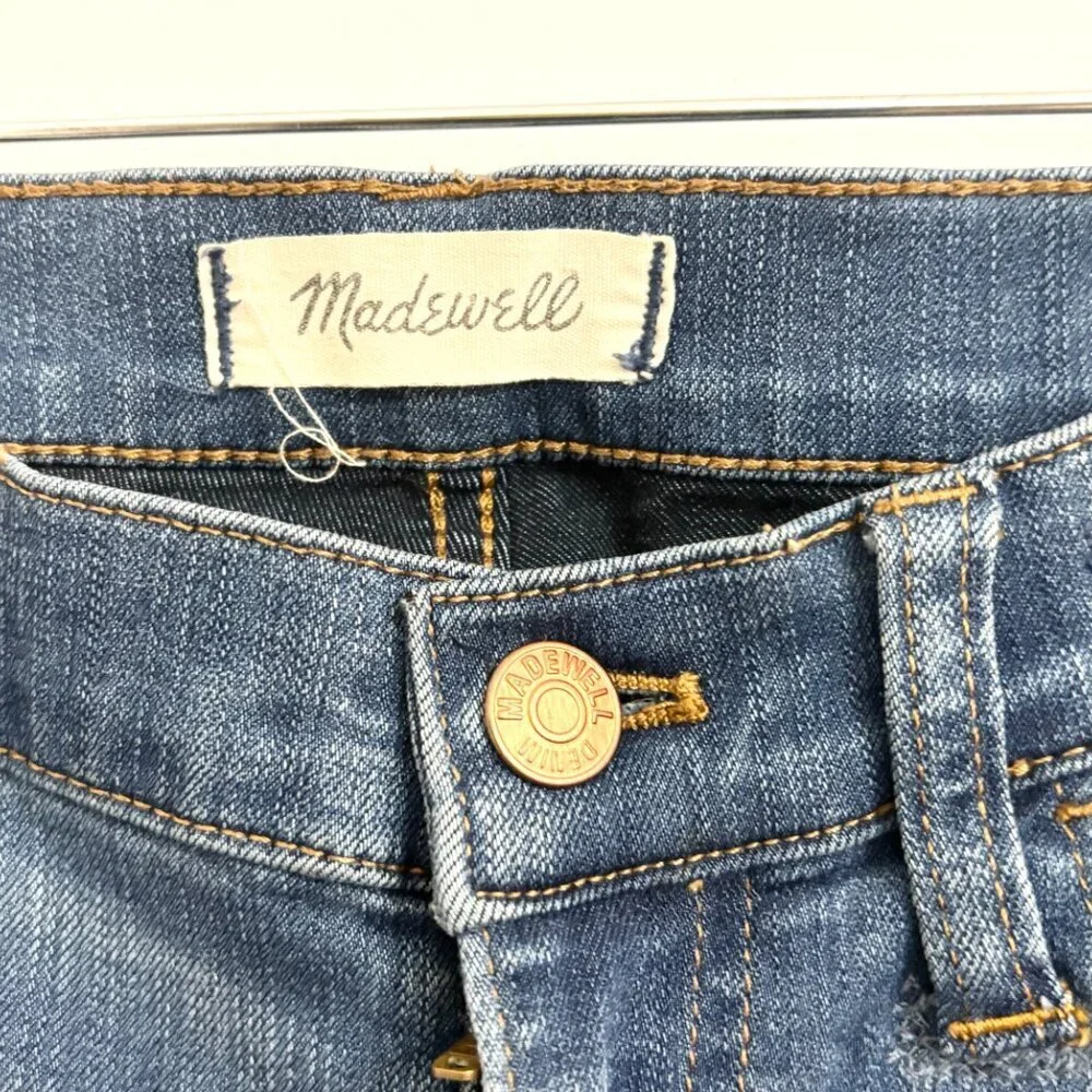 High Rise Madewell Medium Blue Denim Skinny Roadtripper Jeans - sz 27 - Picture 6 of 13